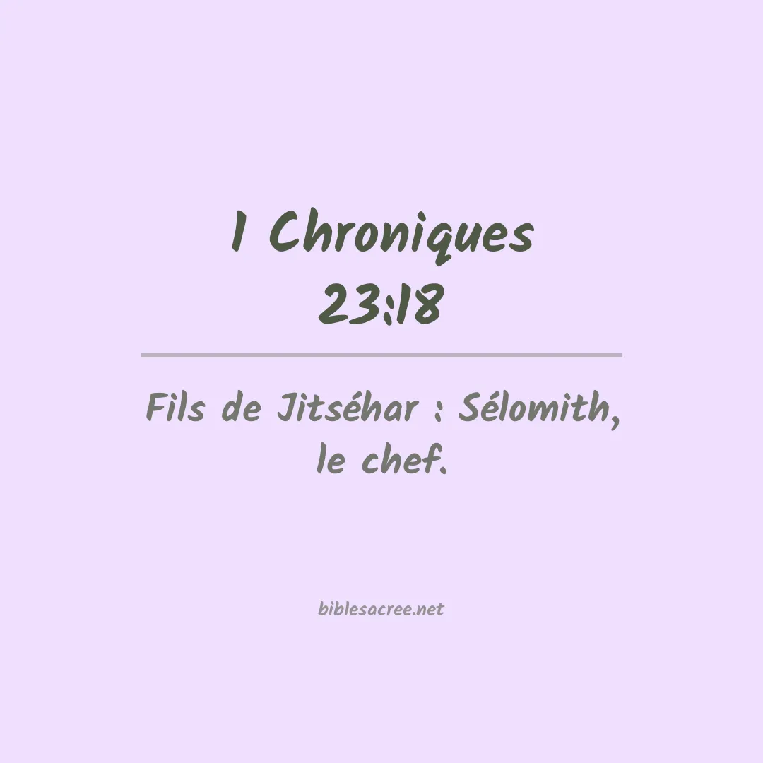 1 Chroniques - 23:18