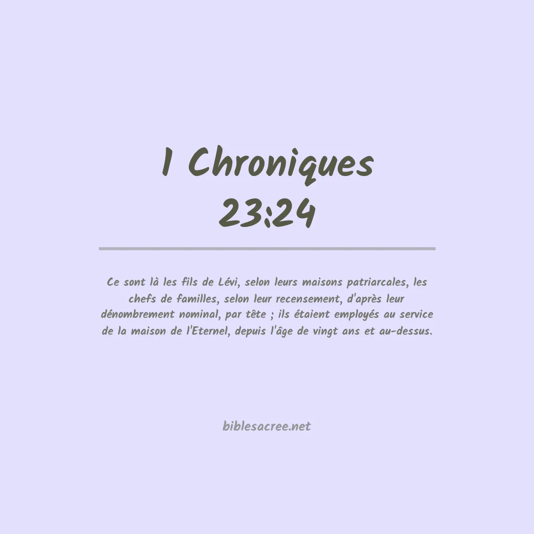 1 Chroniques - 23:24