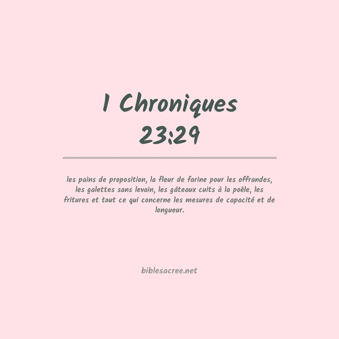 1 Chroniques - 23:29