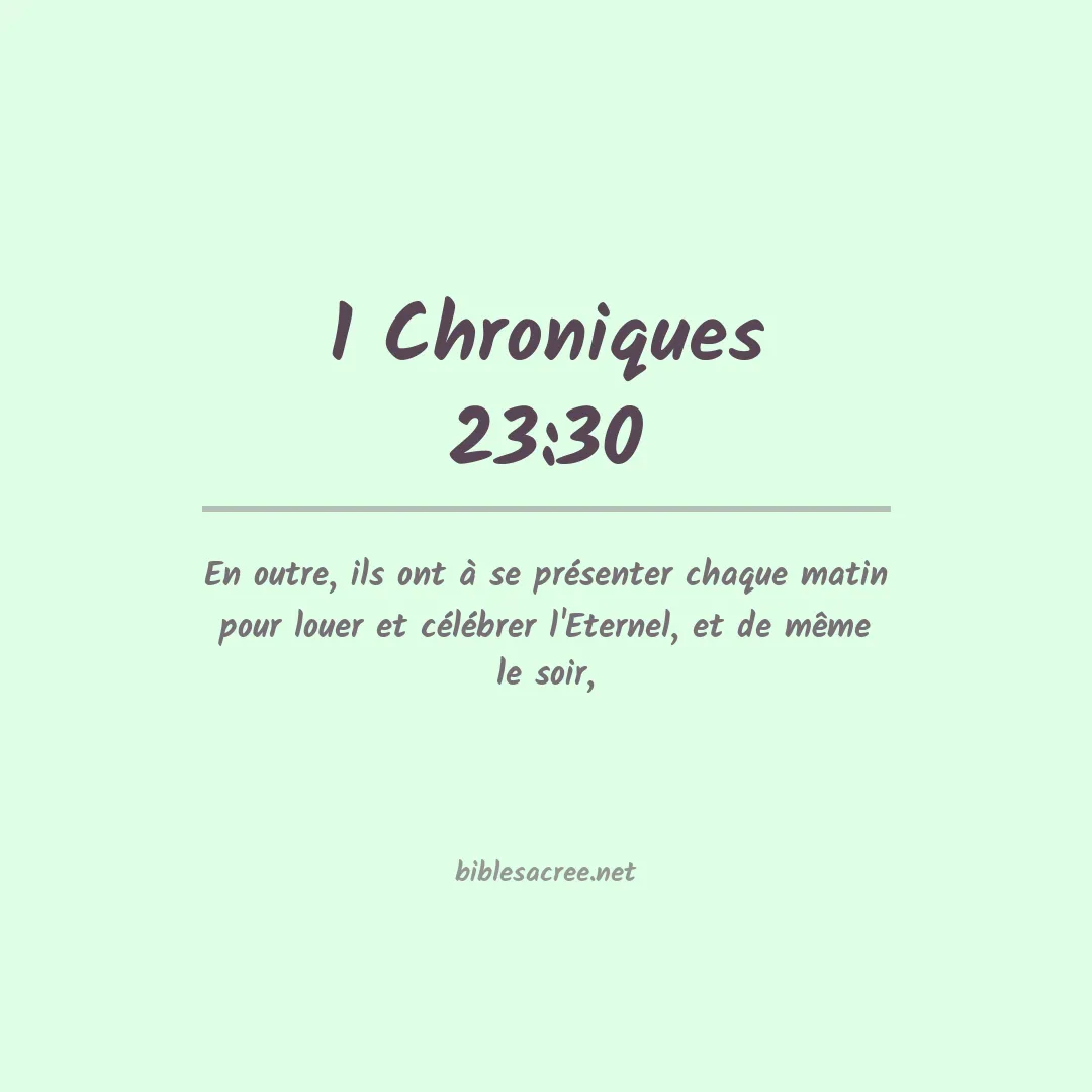 1 Chroniques - 23:30