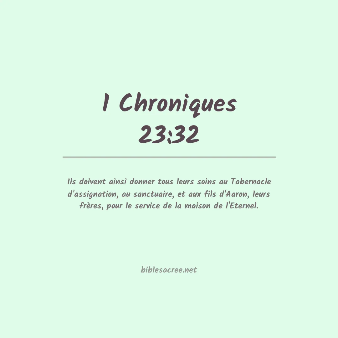 1 Chroniques - 23:32