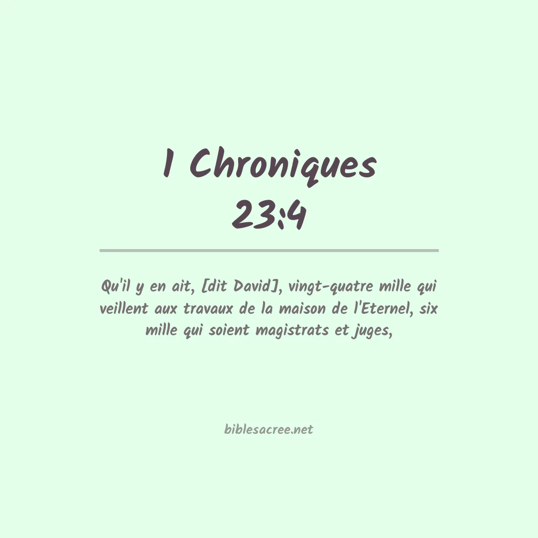 1 Chroniques - 23:4