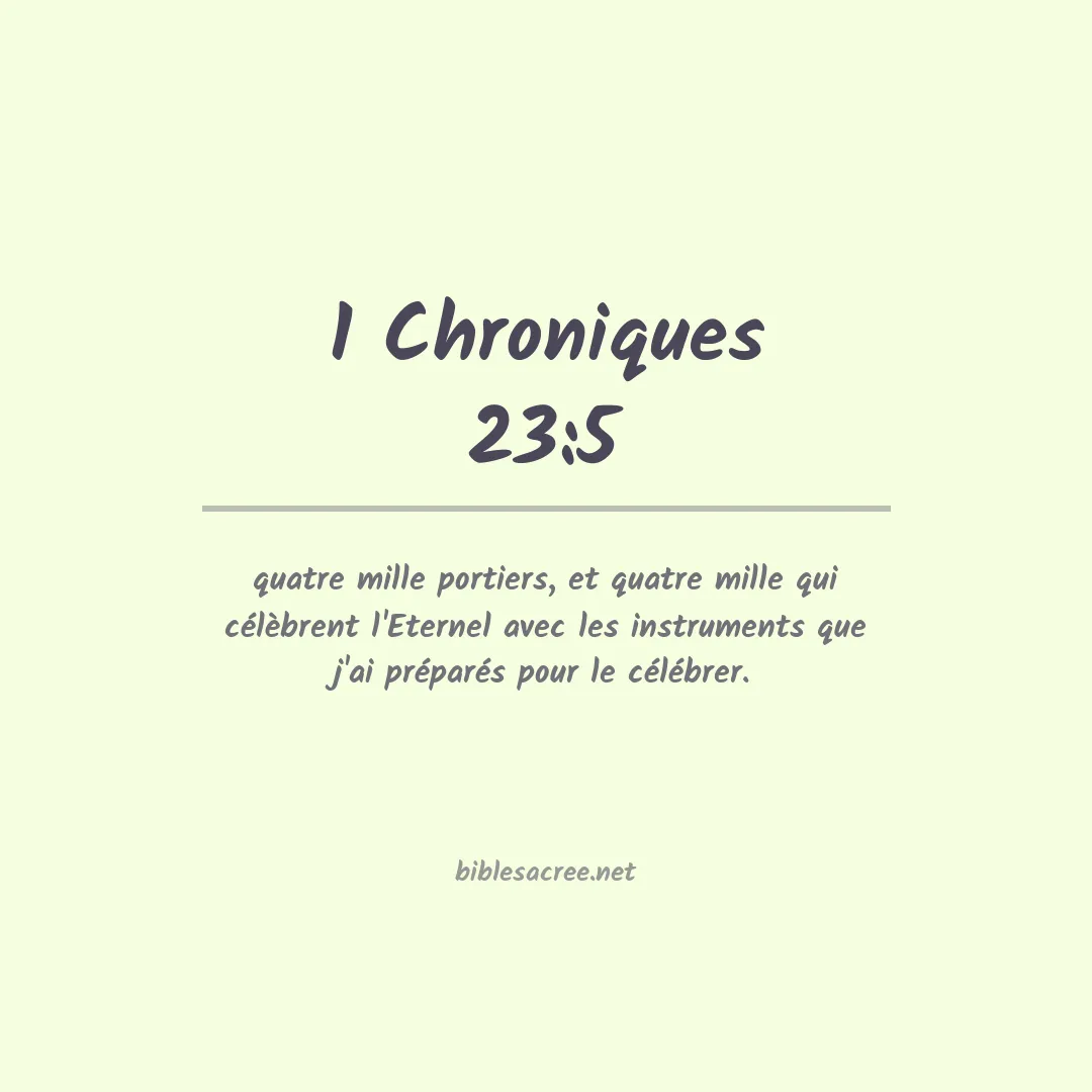 1 Chroniques - 23:5