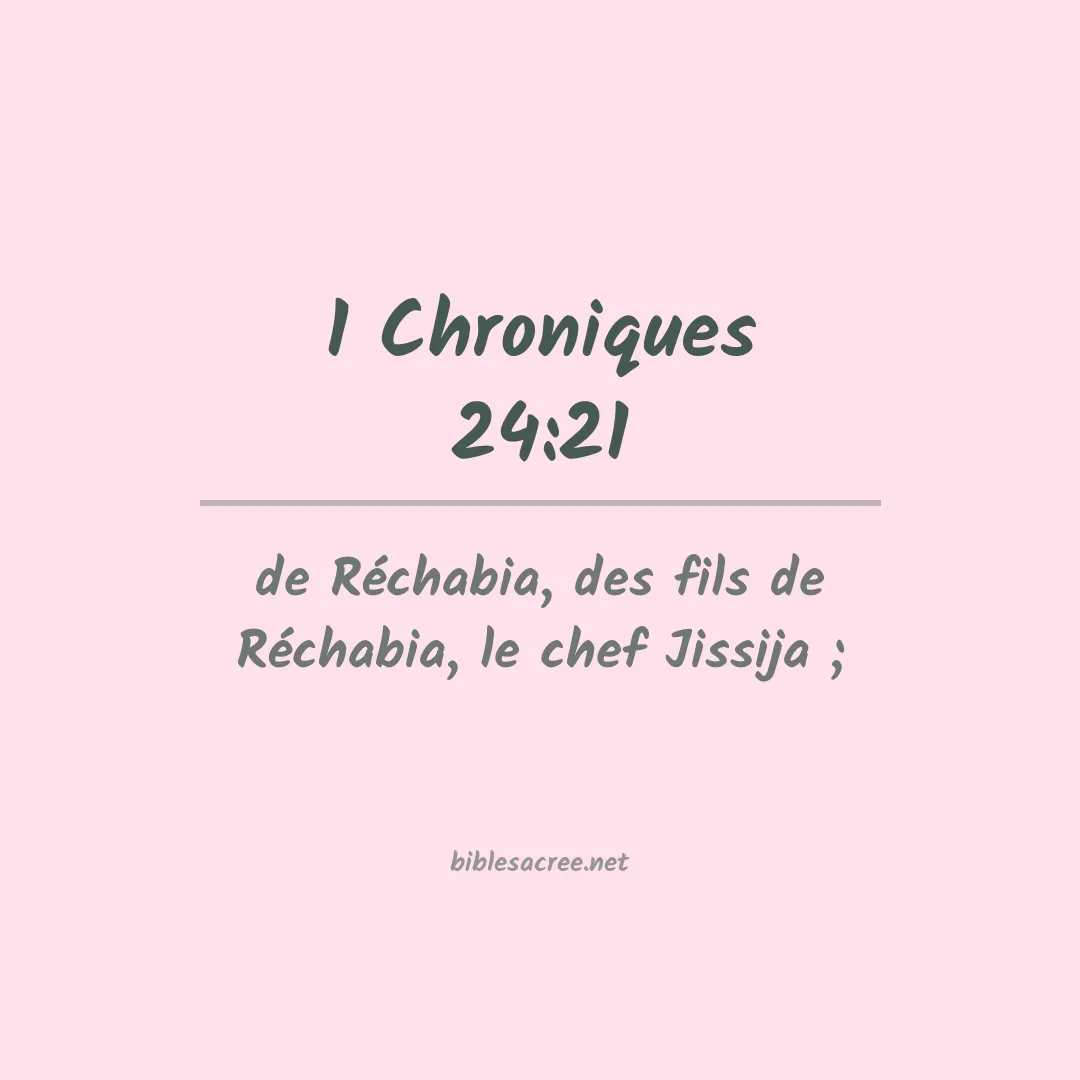 1 Chroniques - 24:21