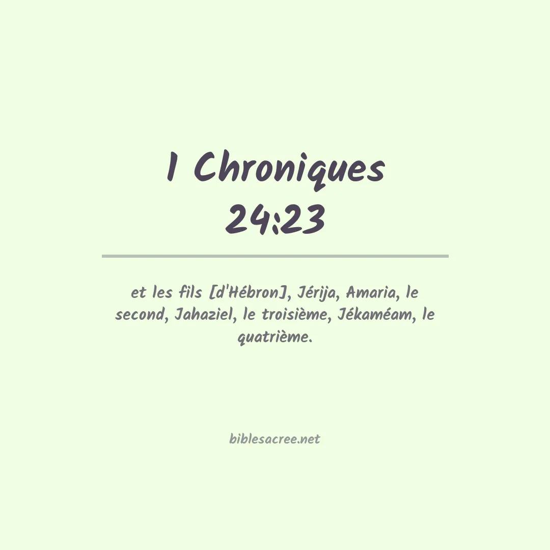 1 Chroniques - 24:23