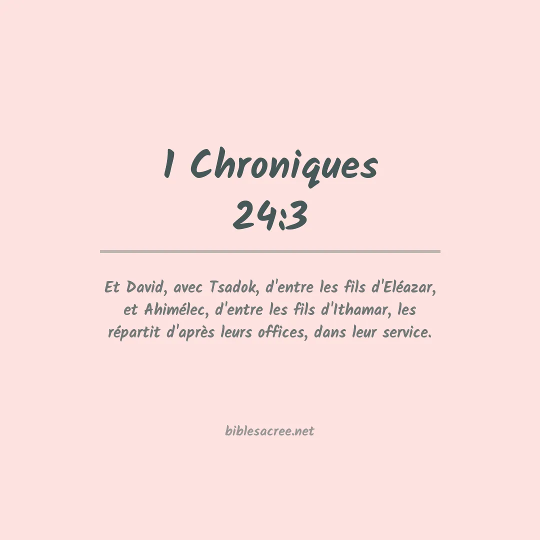 1 Chroniques - 24:3