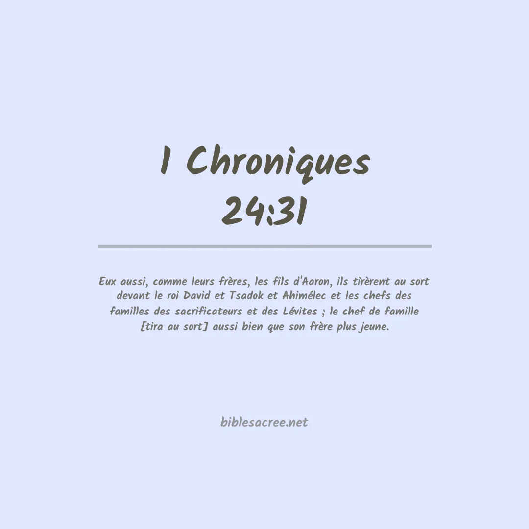 1 Chroniques - 24:31