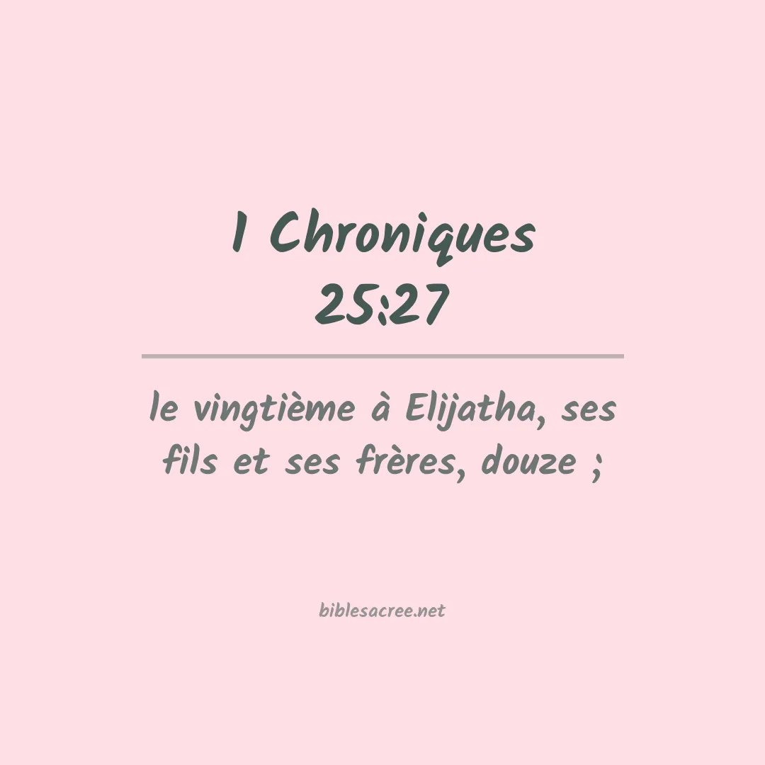 1 Chroniques - 25:27