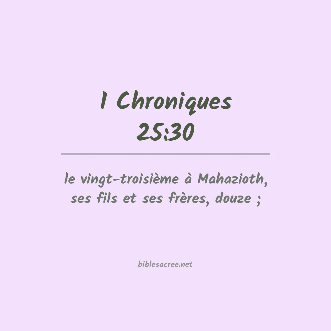 1 Chroniques - 25:30