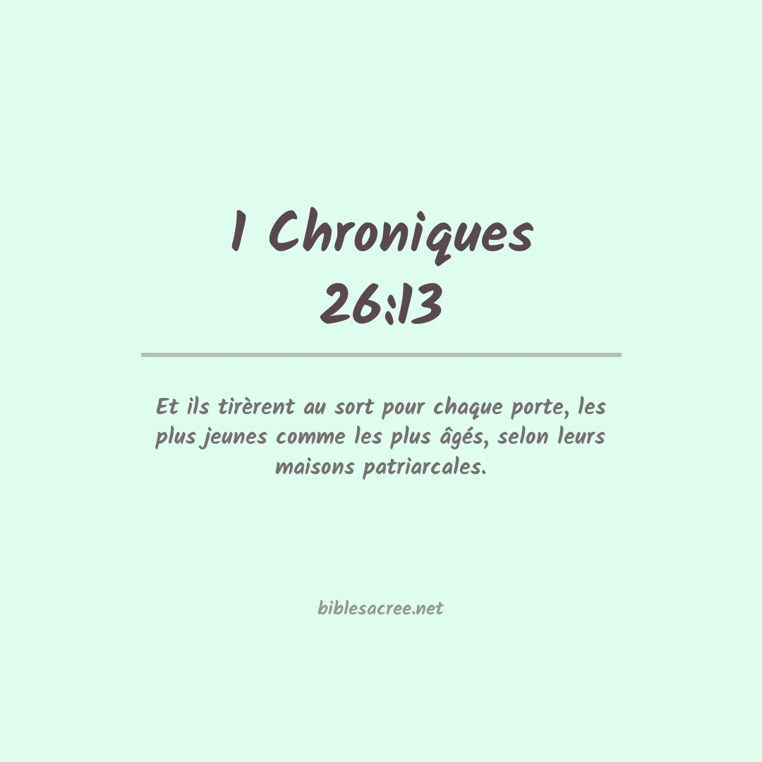 1 Chroniques - 26:13