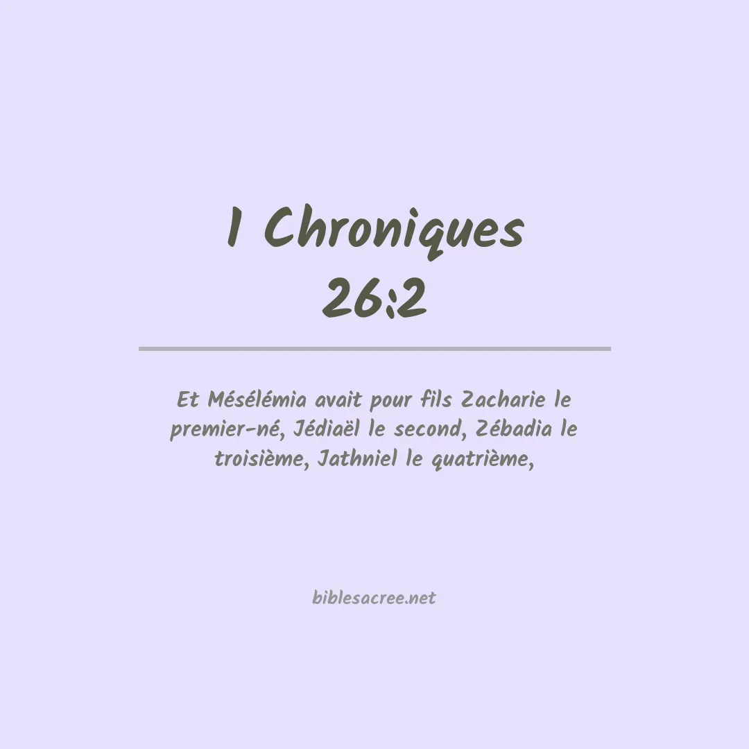1 Chroniques - 26:2
