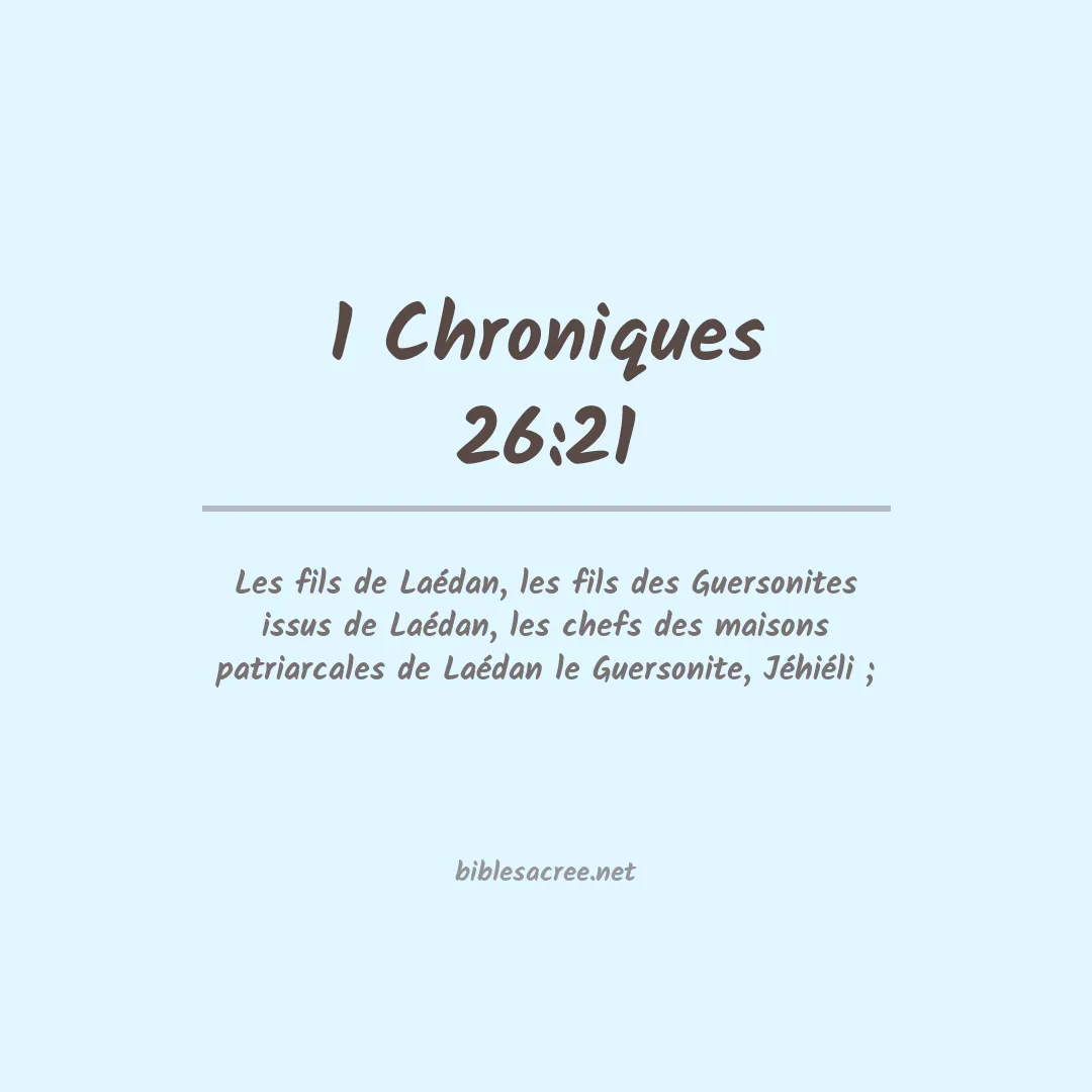 1 Chroniques - 26:21
