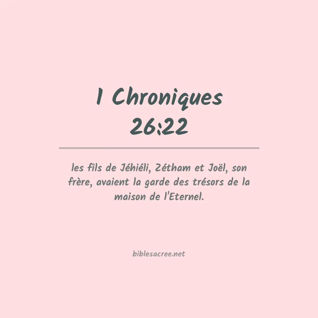 1 Chroniques - 26:22