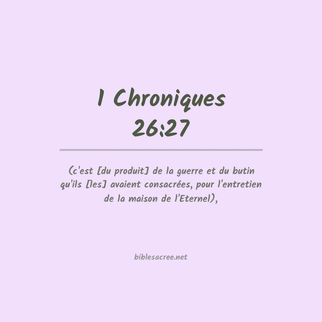 1 Chroniques - 26:27