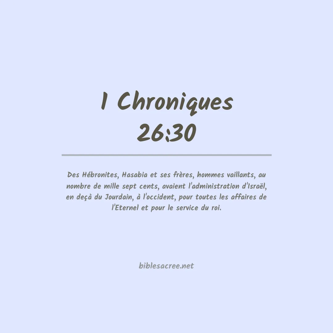 1 Chroniques - 26:30
