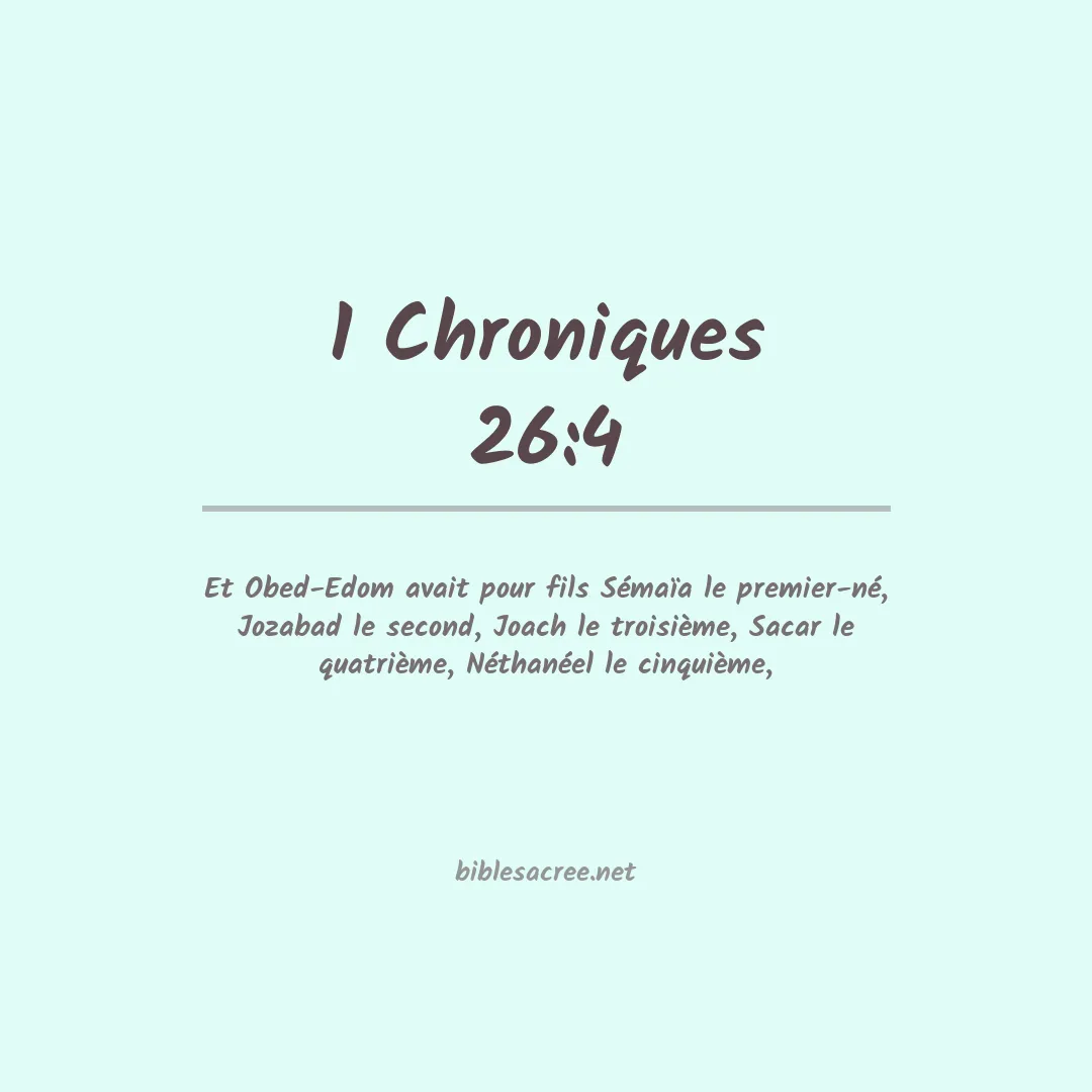 1 Chroniques - 26:4