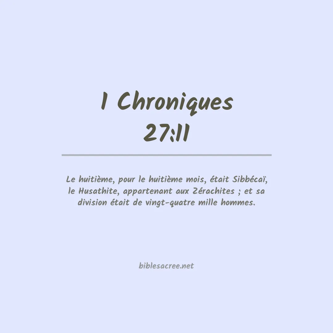 1 Chroniques - 27:11
