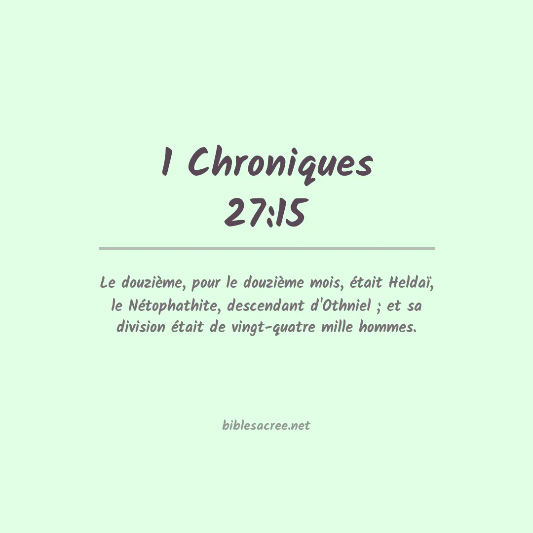 1 Chroniques - 27:15