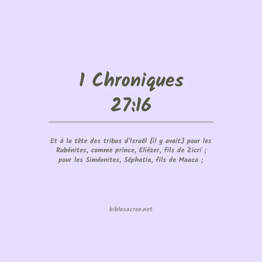 1 Chroniques - 27:16