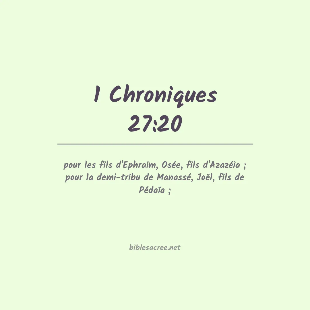 1 Chroniques - 27:20