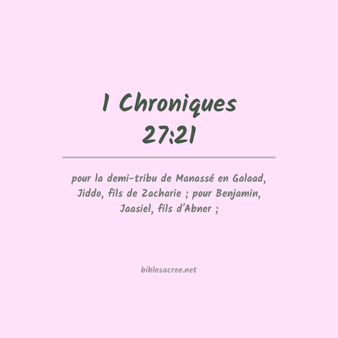 1 Chroniques - 27:21