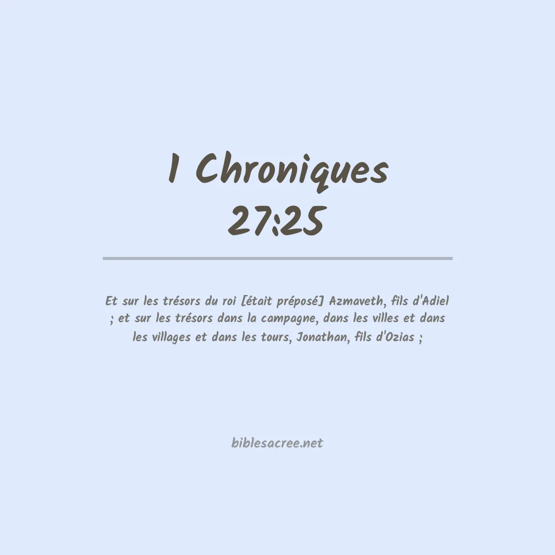 1 Chroniques - 27:25