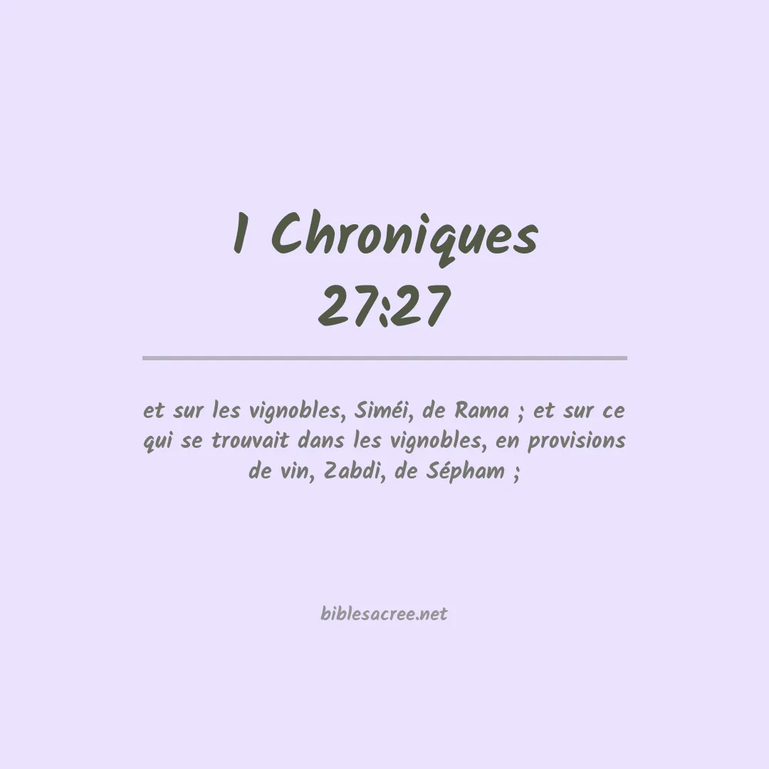 1 Chroniques - 27:27