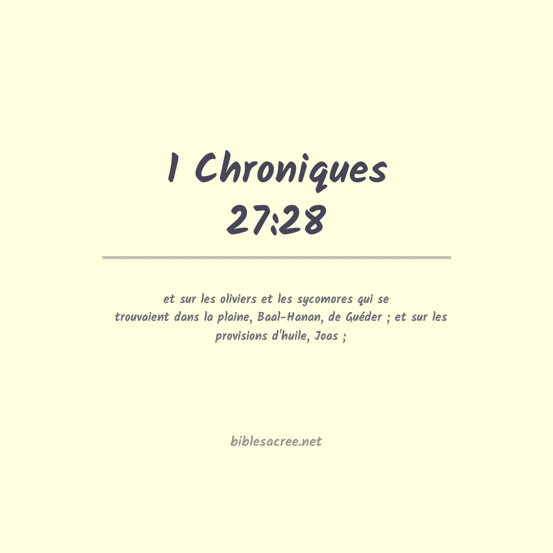 1 Chroniques - 27:28