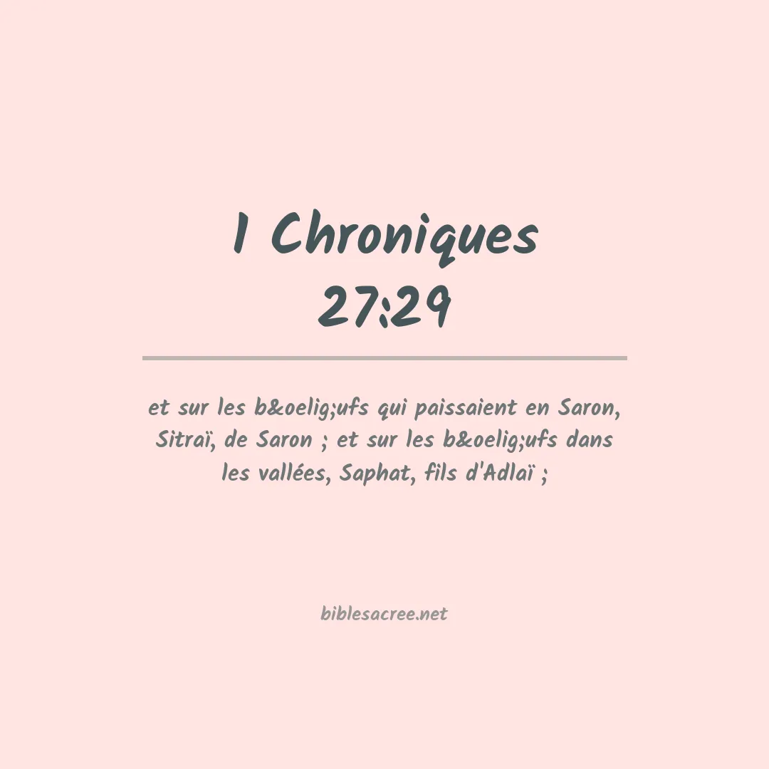 1 Chroniques - 27:29