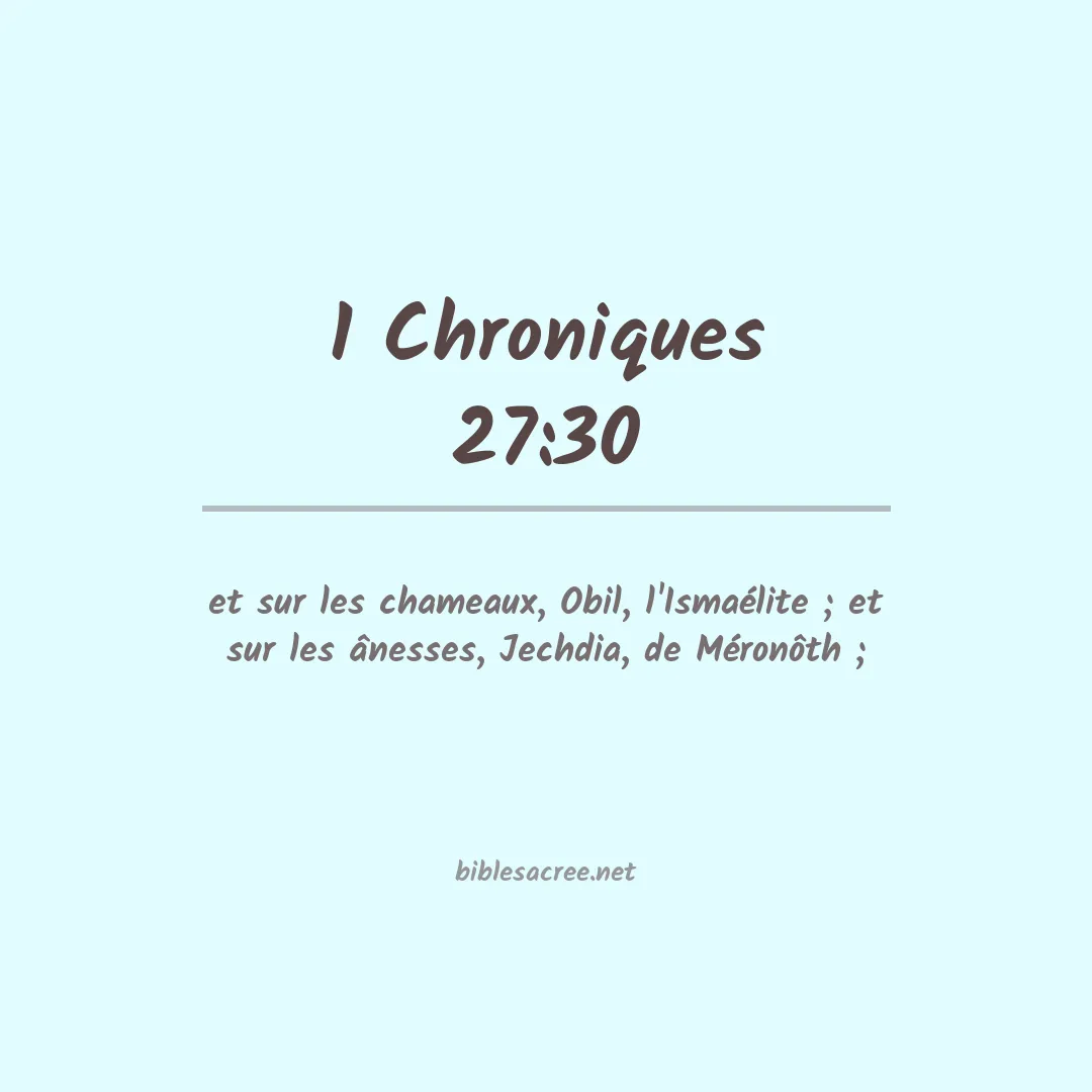 1 Chroniques - 27:30