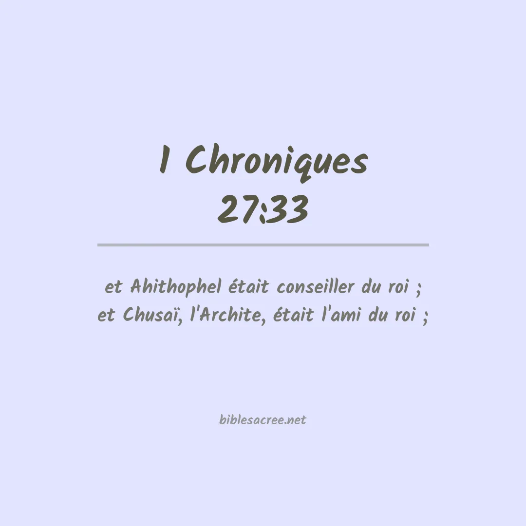 1 Chroniques - 27:33