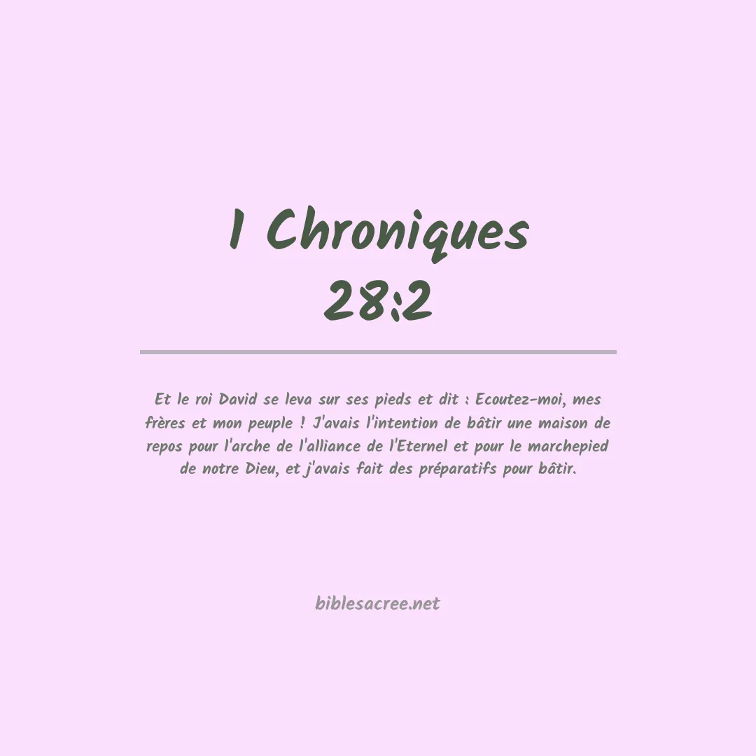 1 Chroniques - 28:2