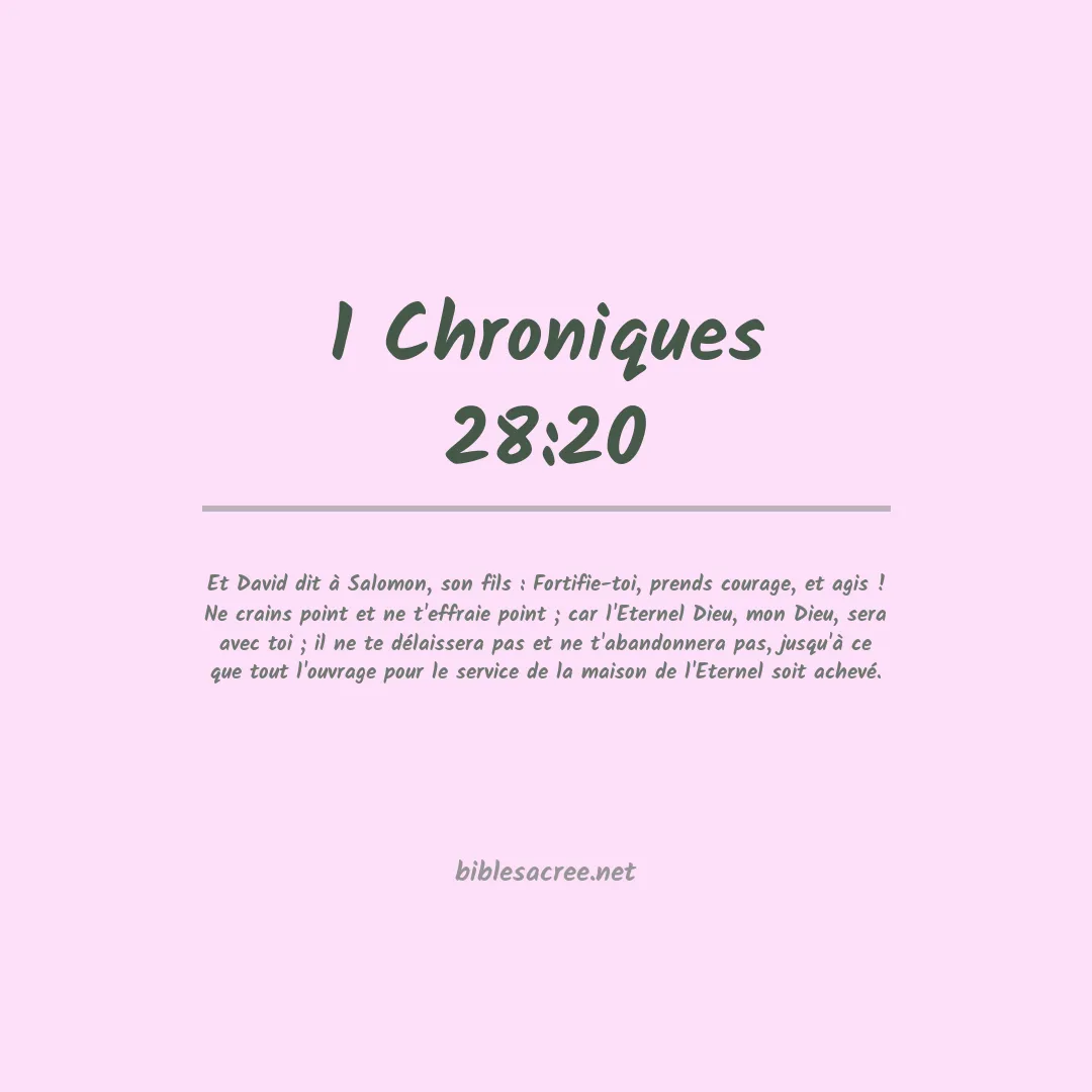 1 Chroniques - 28:20