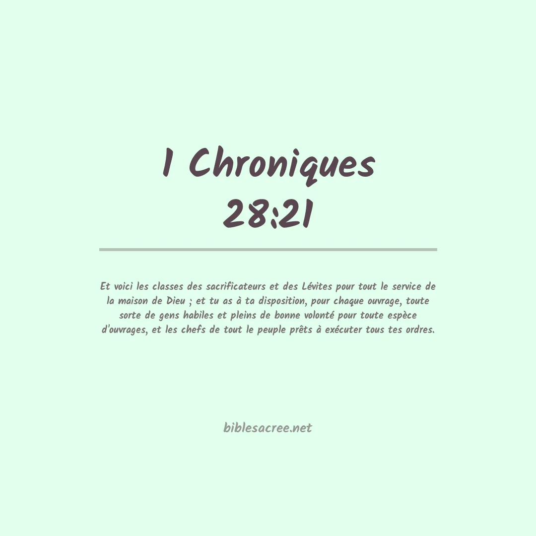 1 Chroniques - 28:21