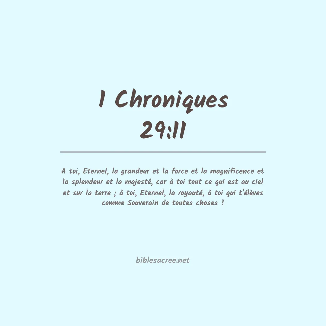 1 Chroniques - 29:11