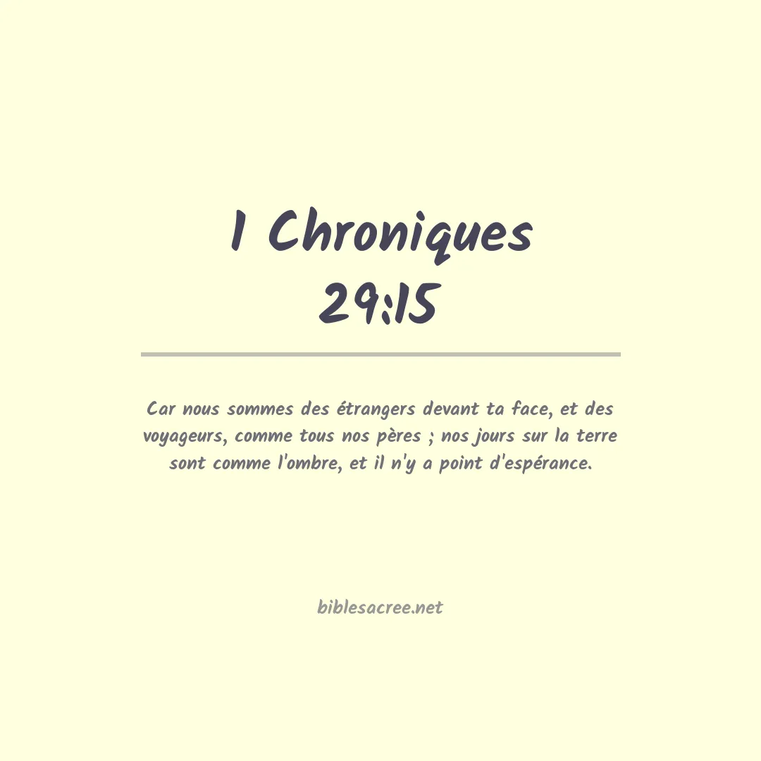 1 Chroniques - 29:15