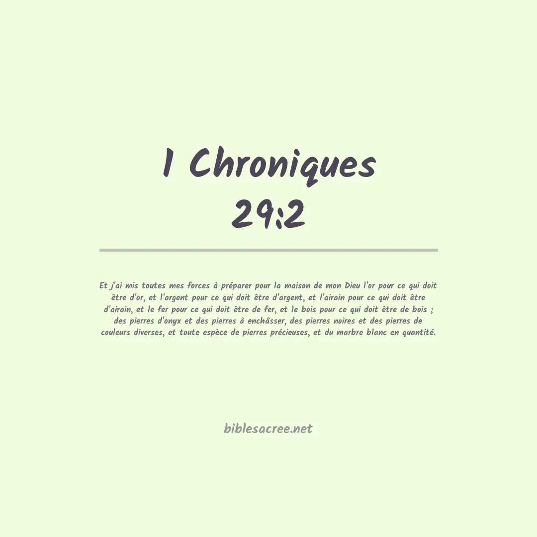 1 Chroniques - 29:2