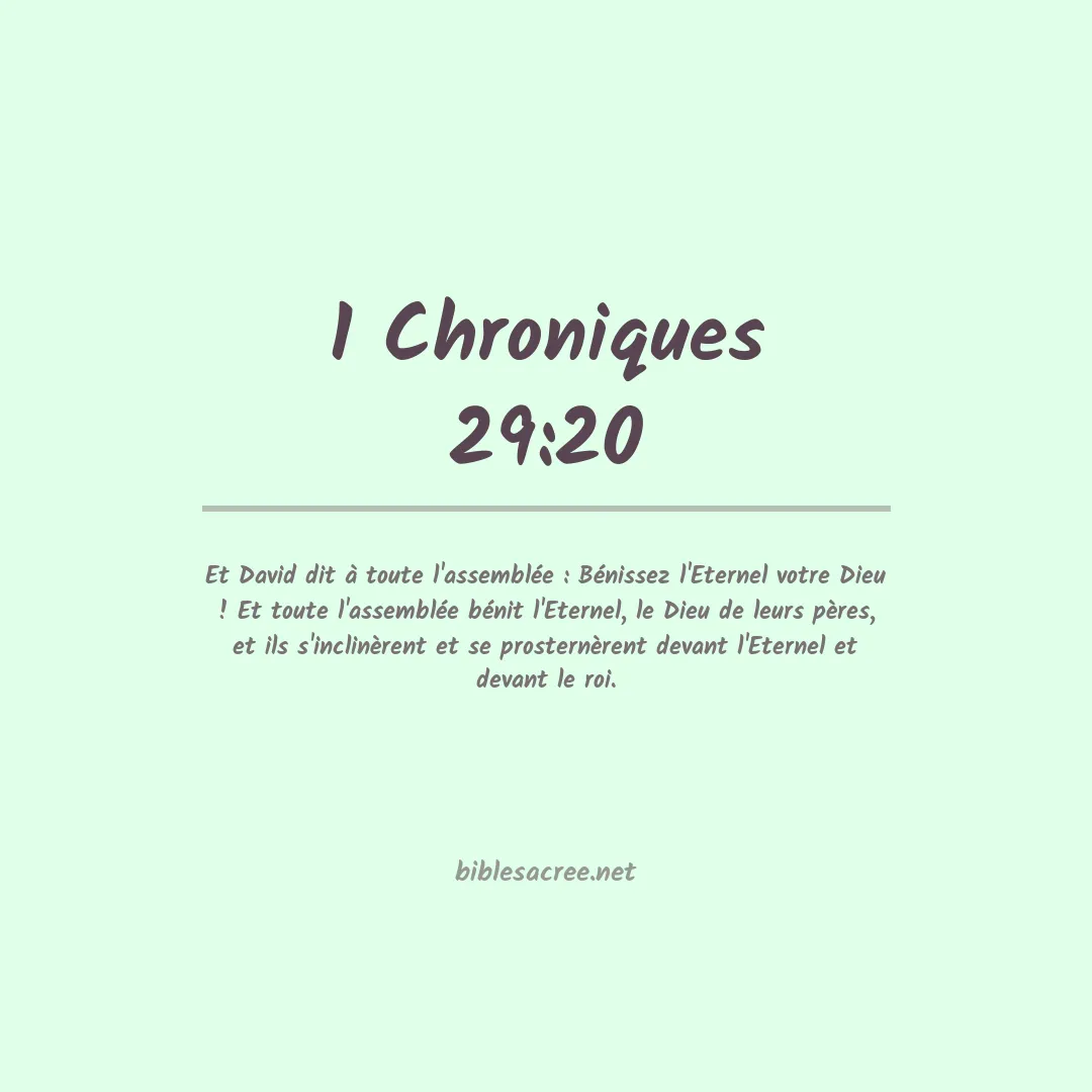 1 Chroniques - 29:20