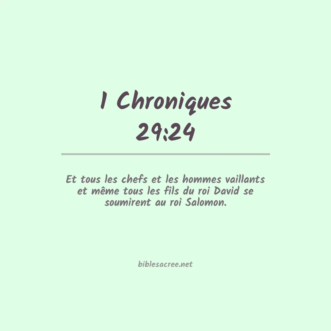 1 Chroniques - 29:24