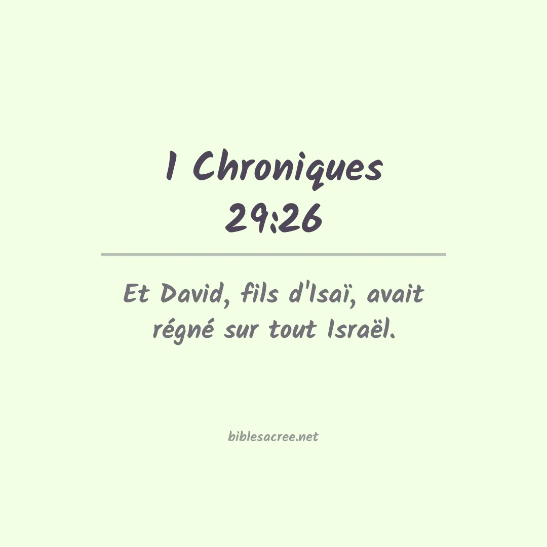 1 Chroniques - 29:26