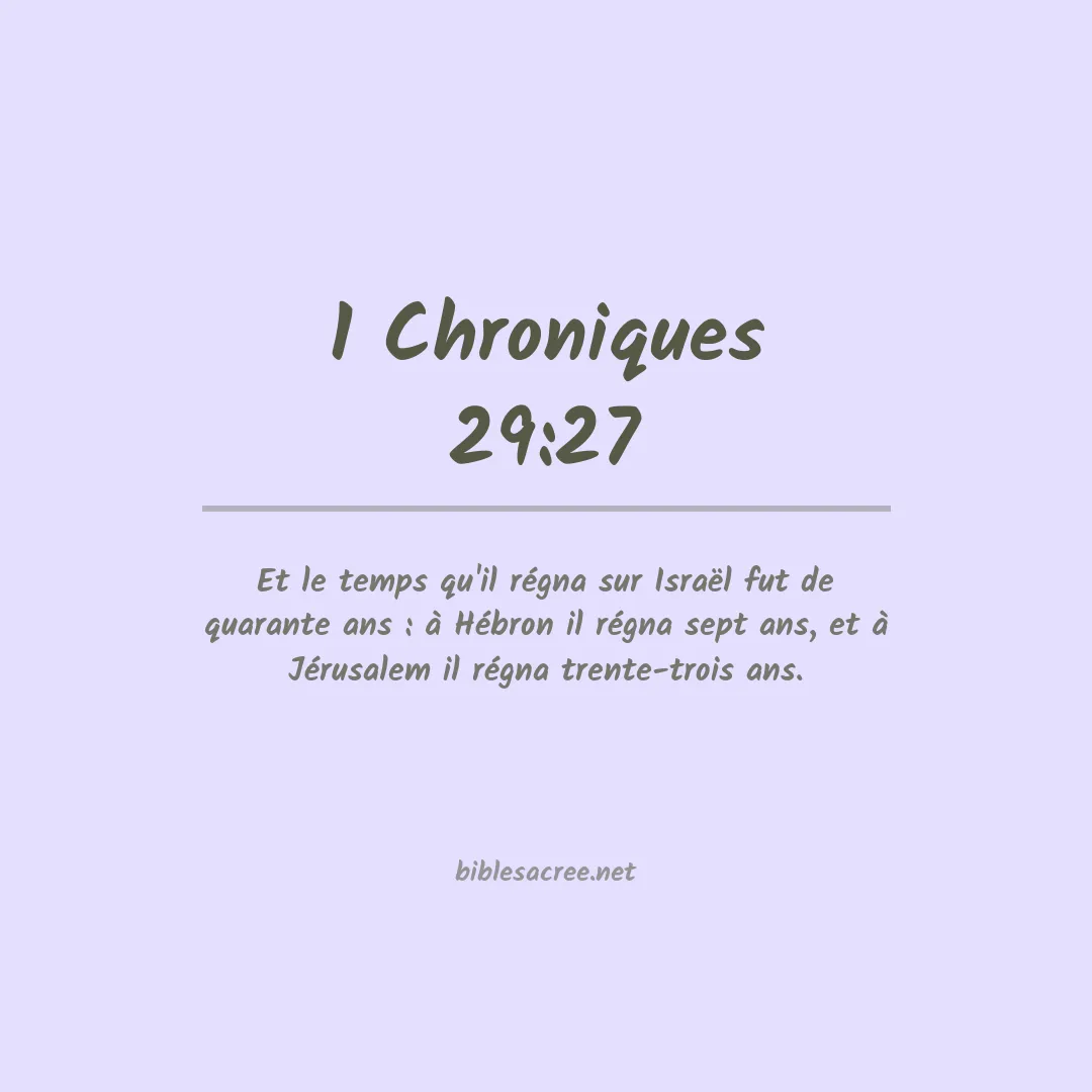 1 Chroniques - 29:27