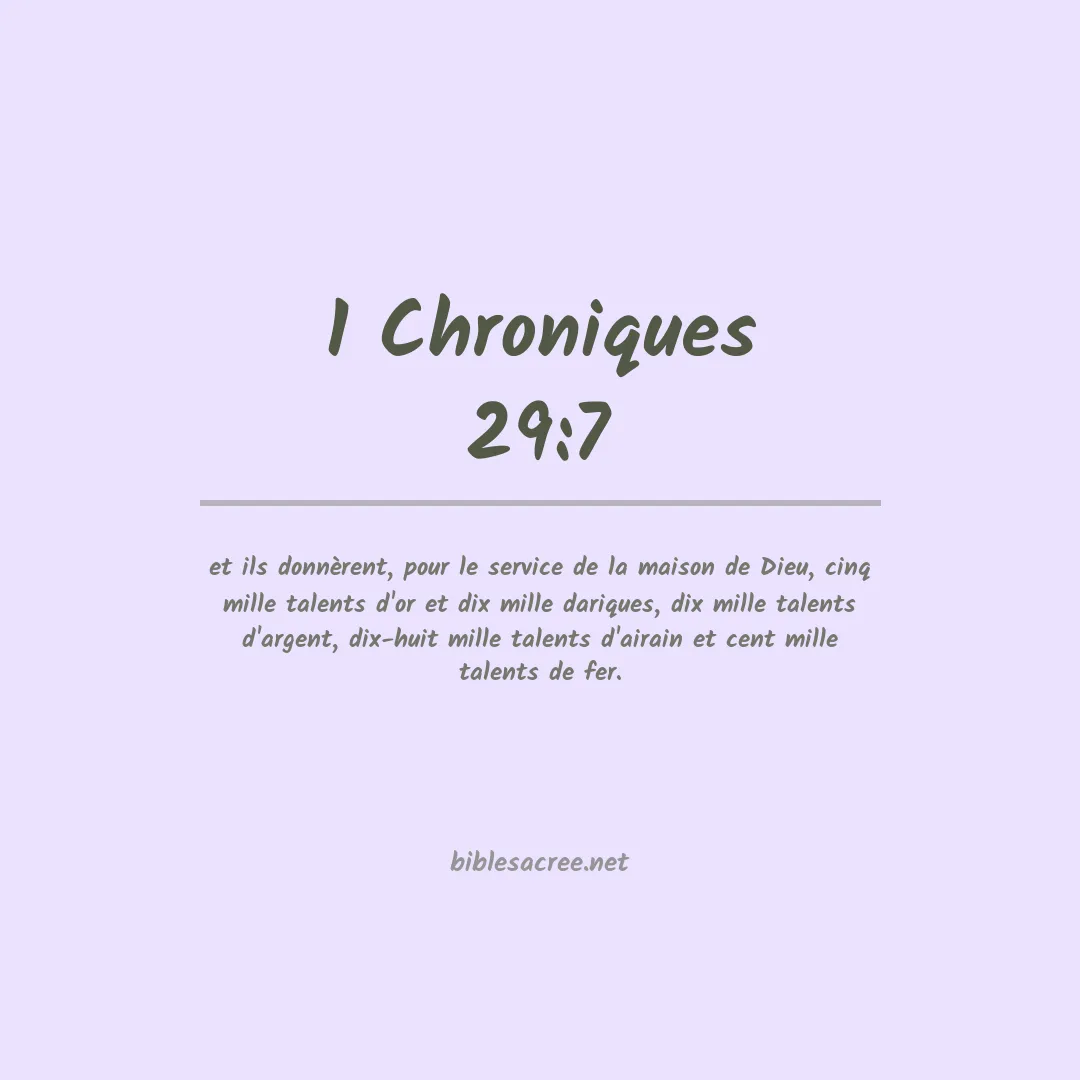 1 Chroniques - 29:7