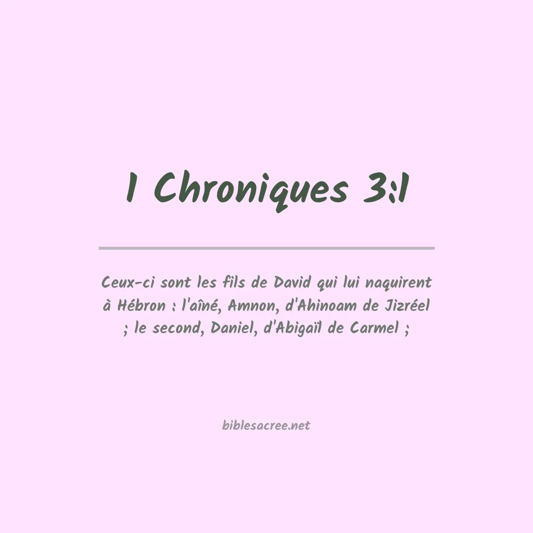 1 Chroniques - 3:1