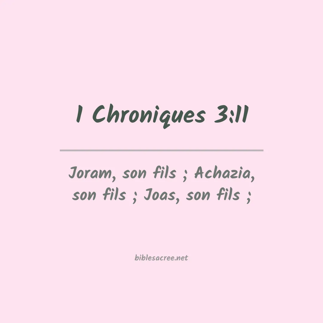 1 Chroniques - 3:11