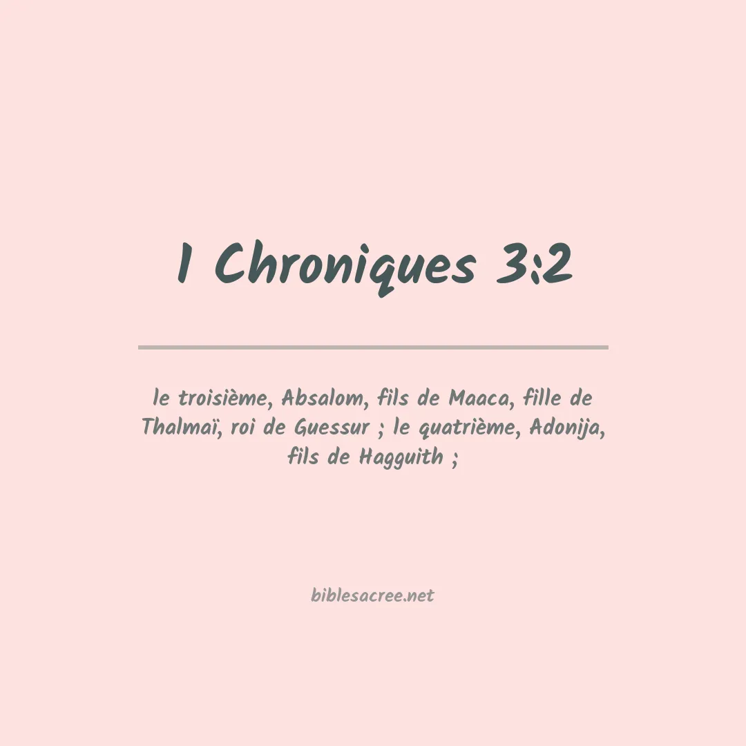 1 Chroniques - 3:2