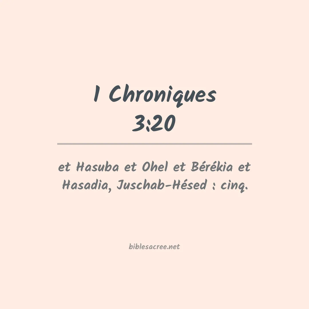 1 Chroniques - 3:20