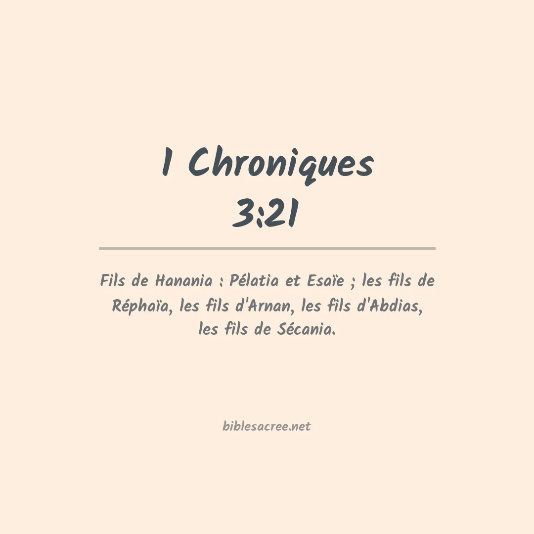 1 Chroniques - 3:21