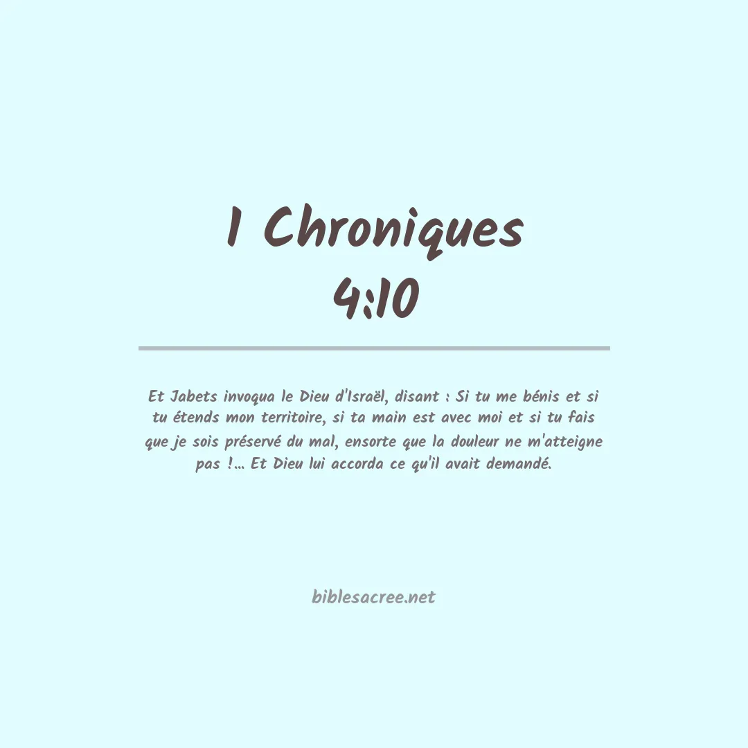 1 Chroniques - 4:10