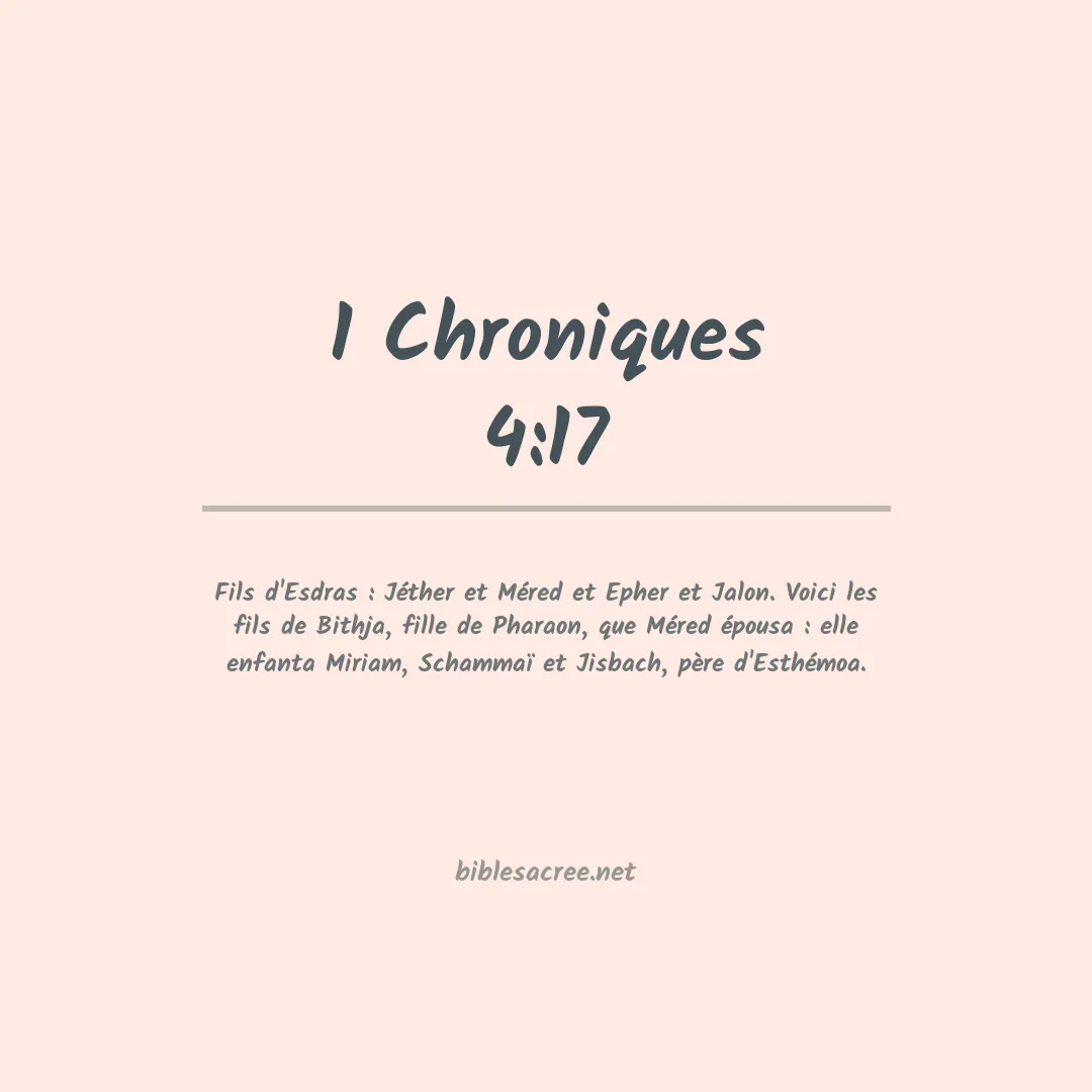 1 Chroniques - 4:17