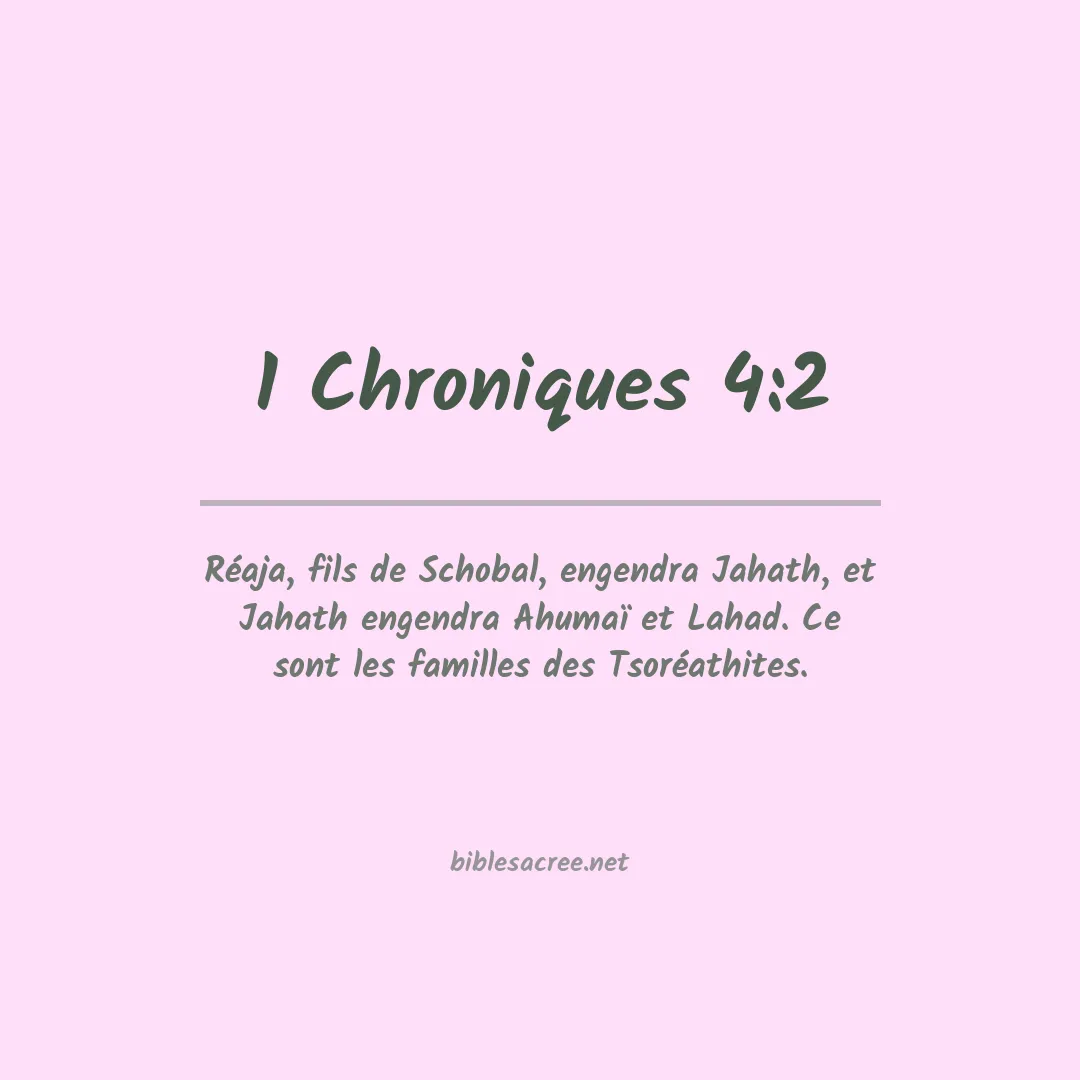 1 Chroniques - 4:2